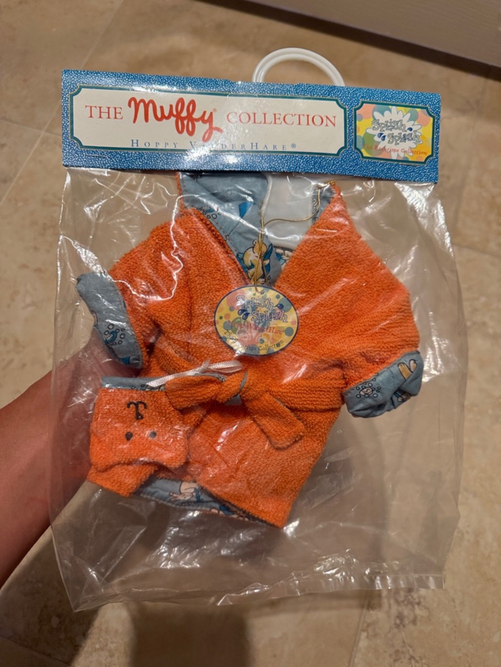 NWT Vintage The Muffy Collection Splish Splash Bathtime Hoppy Terry Robe